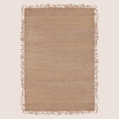 Tapis rectangulaire naturel en jonc de mer 200x290 KOMBU - HELLIN