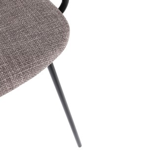 Chaises de salle à manger à accoudoirs bois et tissu (lot de 2) JADE - HELLIN