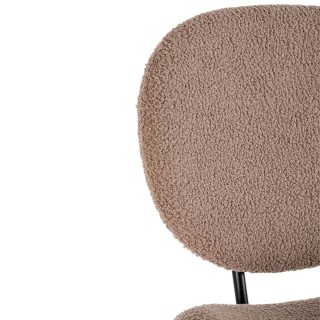 Chaises de salle à manger design en tissu bouclette (lot de 2) KIM - HELLIN