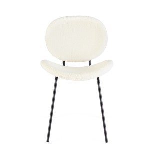 Chaises de salle à manger design en tissu bouclette (lot de 2) KIM - HELLIN