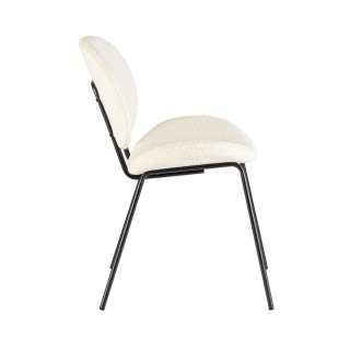 Chaises de salle à manger design en tissu bouclette (lot de 2) KIM - HELLIN