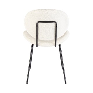 Chaises de salle à manger design en tissu bouclette (lot de 2) KIM - HELLIN