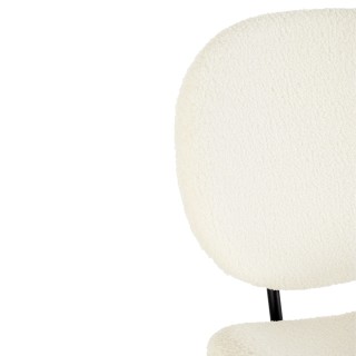 Chaises de salle à manger design en tissu bouclette (lot de 2) KIM - HELLIN