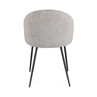 Chaises de salle à manger en métal et tissu (lot de 4) DIANE - HELLIN