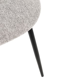 Chaises de salle à manger en métal et tissu (lot de 4) DIANE - HELLIN