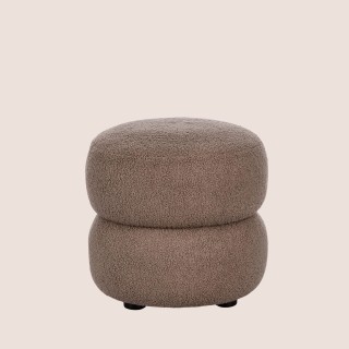 Pouf rond D41 en tissu LENNY - HELLIN