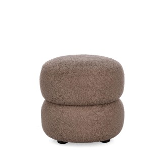 Pouf rond D41 en tissu LENNY - HELLIN
