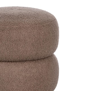 Pouf rond D41 en tissu LENNY - HELLIN