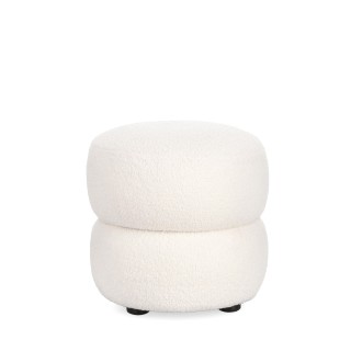 Pouf rond D41 en tissu LENNY - HELLIN
