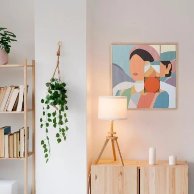 Tableau en bois taquin profil énigmatique 63 x 63 IRENE - HELLIN