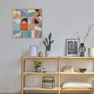 Tableau en bois taquin profil énigmatique 63 x 63 IRENE - HELLIN