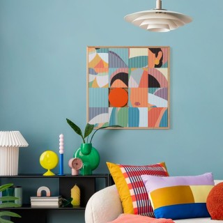 Tableau en bois taquin profil énigmatique 63 x 63 IRENE - HELLIN