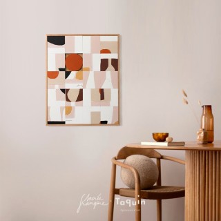 Tableau en bois taquin graphique 63 x 78 COLLAGE - HELLIN
