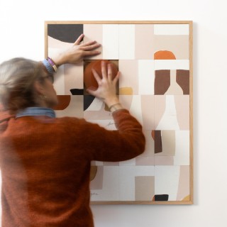 Tableau en bois taquin graphique 63 x 78 COLLAGE - HELLIN