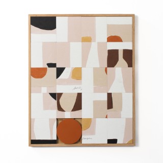 Tableau en bois taquin graphique 63 x 78 COLLAGE - HELLIN