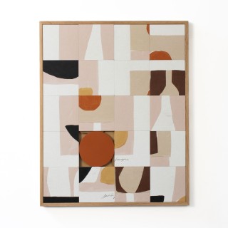 Tableau en bois taquin graphique 63 x 78 COLLAGE - HELLIN