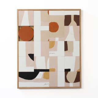 Tableau en bois taquin graphique 63 x 78 COLLAGE - HELLIN