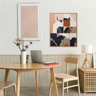 Tableau en bois taquin femme harmonieuse 63 x 78 LINEN SHIRT - HELLIN