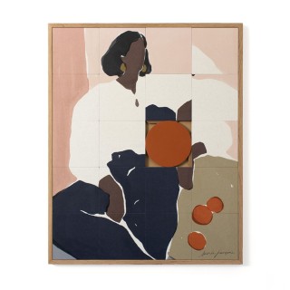 Tableau en bois taquin femme harmonieuse 63 x 78 LINEN SHIRT - HELLIN