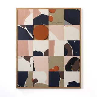 Tableau en bois taquin femme harmonieuse 63 x 78 LINEN SHIRT - HELLIN