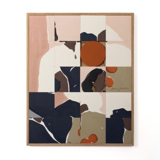 Tableau en bois taquin femme harmonieuse 63 x 78 LINEN SHIRT - HELLIN