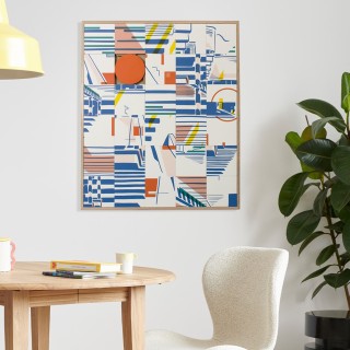 Tableau en bois taquin villa Cavrois 78 x 93 PAVILLON - HELLIN