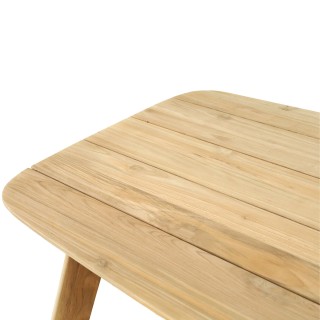 Table de jardin rectangulaire en teck naturel L240 10 places CALVI - HELLIN