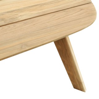 Table de jardin rectangulaire en teck naturel L240 10 places CALVI - HELLIN