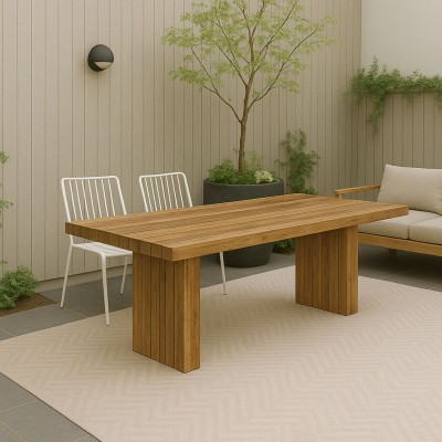Table de jardin en bois recyclé brun L245 10 places NONZA - HELLIN