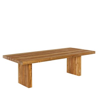 Table de jardin en bois recyclé brun L245 10 places NONZA - HELLIN