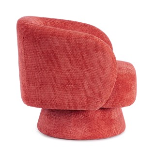 Fauteuil pivotant avec pied central en tissu JULIO - HELLIN