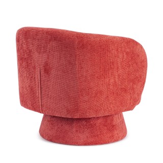 Fauteuil pivotant avec pied central en tissu JULIO - HELLIN