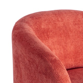Fauteuil pivotant avec pied central en tissu JULIO - HELLIN