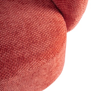 Fauteuil pivotant avec pied central en tissu JULIO - HELLIN