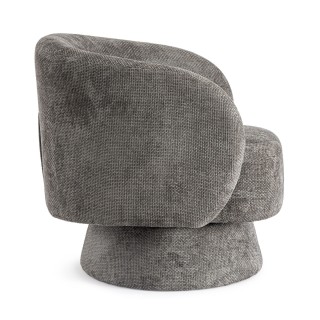 Fauteuil pivotant avec pied central en tissu JULIO - HELLIN