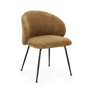 Chaises design tissu chenille – Lot de 2 LOU | Hellin