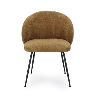 Chaises design tissu chenille – Lot de 2 LOU | Hellin