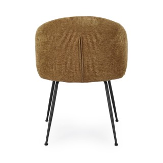 Chaises design tissu chenille – Lot de 2 LOU | Hellin