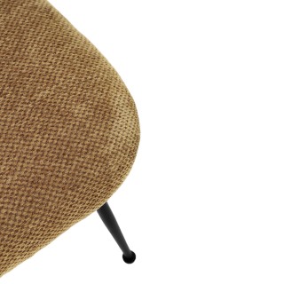 Chaises design tissu chenille – Lot de 2 LOU | Hellin