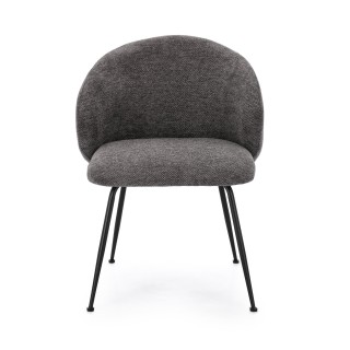 Chaises design tissu chenille – Lot de 2 LOU | Hellin