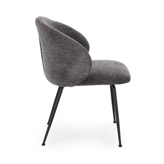 Chaises design tissu chenille – Lot de 2 LOU | Hellin