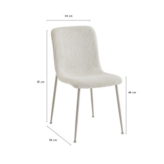 Chaises de salle à manger en velours côtelé (lot de 4) SARINA - HELLIN