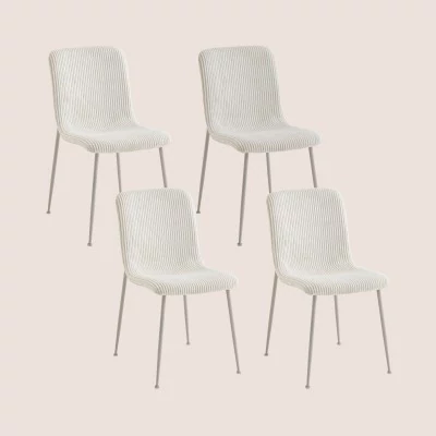 Chaises de salle à manger en velours côtelé (lot de 4) SARINA - HELLIN