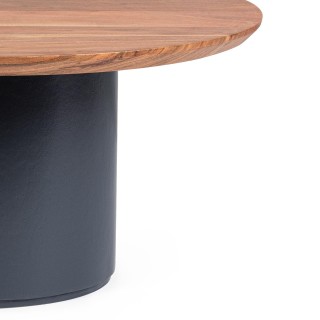 Table basse ronde contemporaine D70 en acacia SAJO - HELLIN