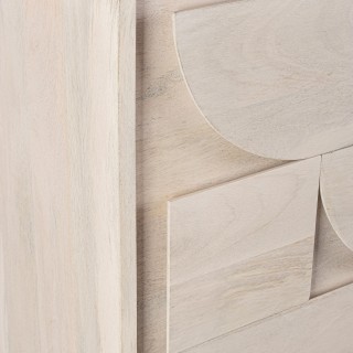 Buffet bas en manguier blanchi 2 portes L100 AGDE - HELLIN