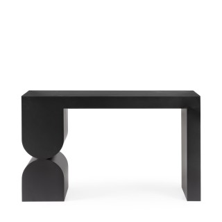 Console design en verre et métal noir L120 ANDREA - HELLIN