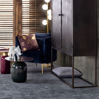 Bout de canapé rond en métal émaillé vert D50 MANILA - HELLIN