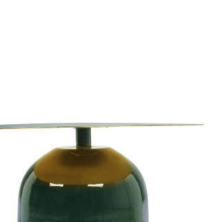 Bout de canapé rond en métal émaillé vert D50 MANILA - HELLIN