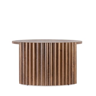 Table basse ronde en manguier brun contemporaine D80 AGRA - HELLIN