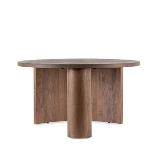 Table basse ronde en manguier brun contemporaine D80 AGRA - HELLIN